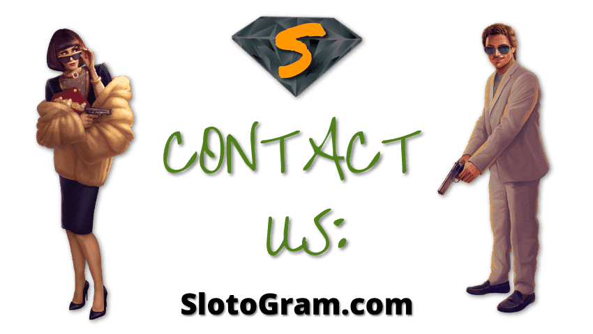 صفحة الاتصال الخاصة بالموقع SlotoGram.com موجود في الصورة.