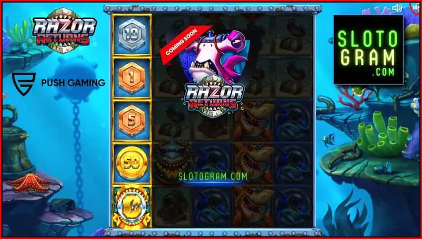 Şirketten yeni slot Push Gaming, Shark Returns fotoğrafta sunulmuştur.