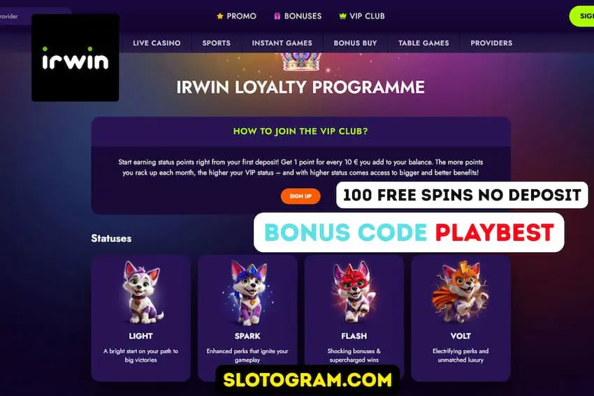 Программа лояльности и VIP-статусы для активных игроков в казино Ирвин.