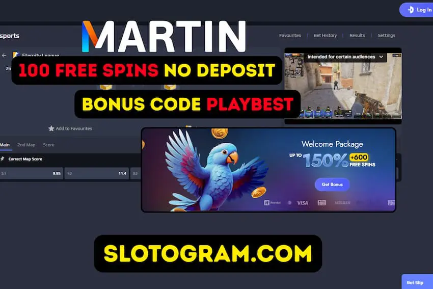 Интерфейс раздела ставок на спорт в Martin Casino с линией коэффициентов на популярные футбольные матчи и киберспорт.