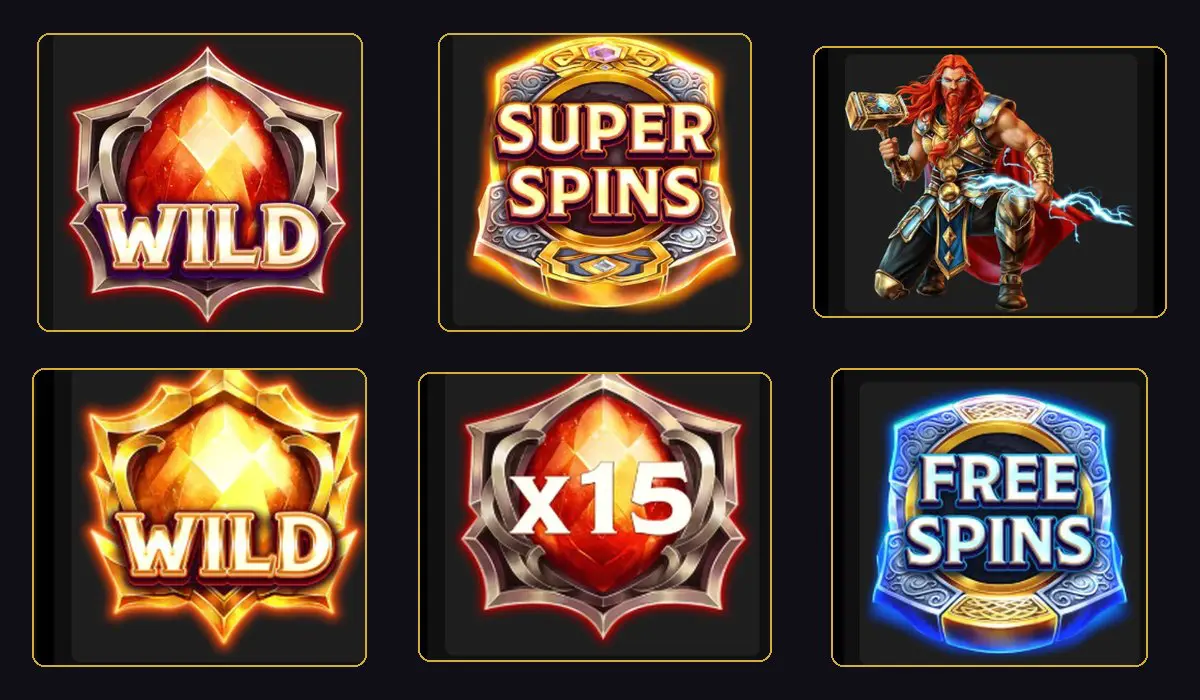 Символы Thor's Rage II: Wild, Keeper Wild, множители, Super Spins и Free Spins