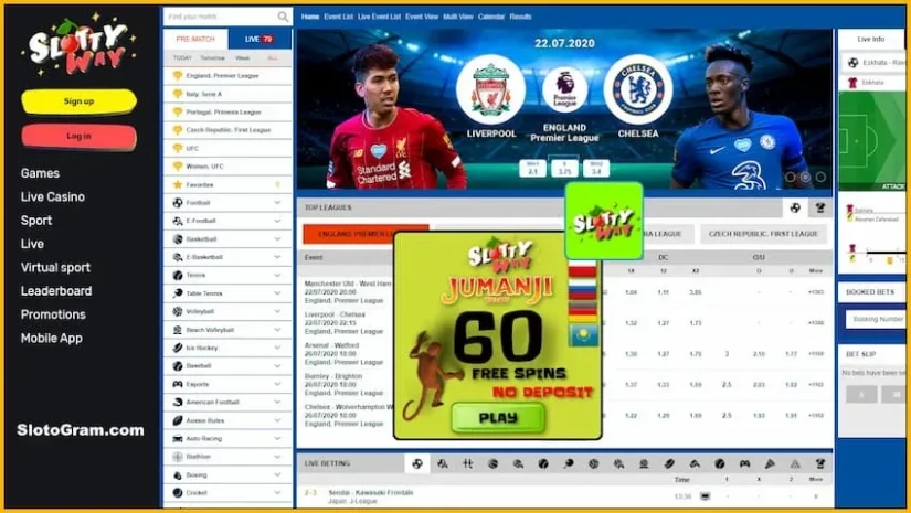 Interfejs kasyna SlottyWay pokazujący grę na automacie