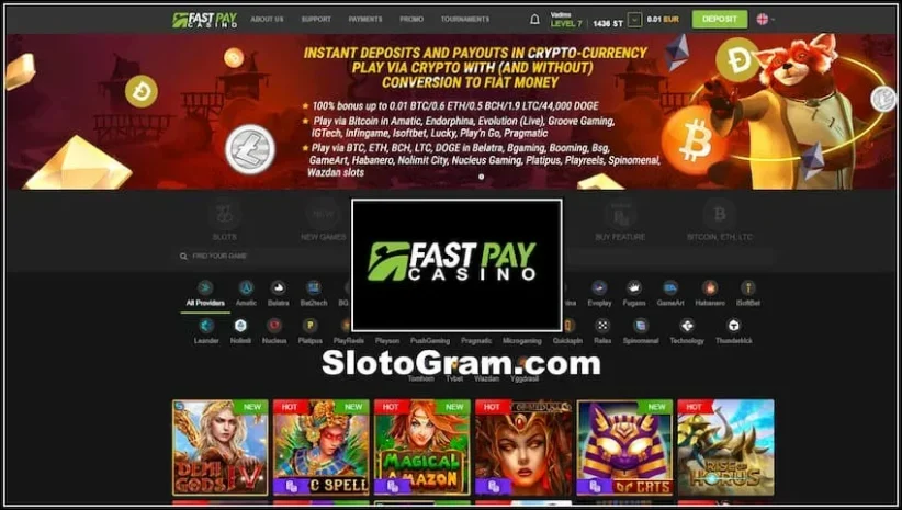 การจ่ายเงินทันทีและเล่นที่ Bitcoin ใน Fastpay คาสิโนอยู่ในภาพ!