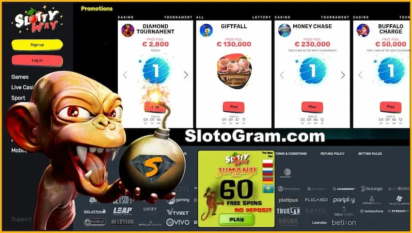 Casino toernooie en promosies SlottyWay daar is 'n foto.