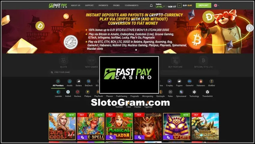 Моментальные Выплаты и игра на Bitcoin в казино Fastpay есть на снимке!