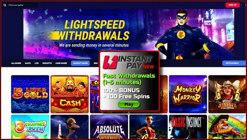 Instant payouts at the Casino (2023): Review InstantPay in photo est.