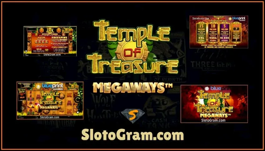 Слот Temple Of Treasure MegaWays (Blueprint) - Ulasan 2024 ada dalam foto.