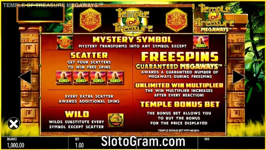 Правила Бесплатных Вращений в игровом автомате Temple of Treasure есть на фото.