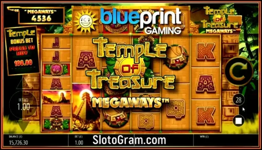 Система Megaways в слоте Temple of Treasure еcть на фото.