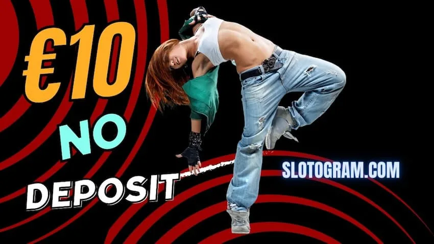 Танцующая девушка, которая получила бездепозитный бонус 10 евро в онлайн казино представлена на фото.