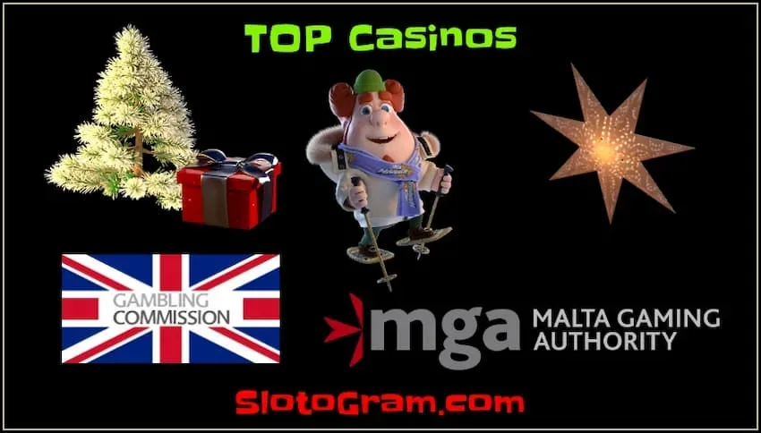 Лицензии Мальты и Великобритании в ТОП онлайн казино, где есть бесплатные вращениями без депозита на фото.