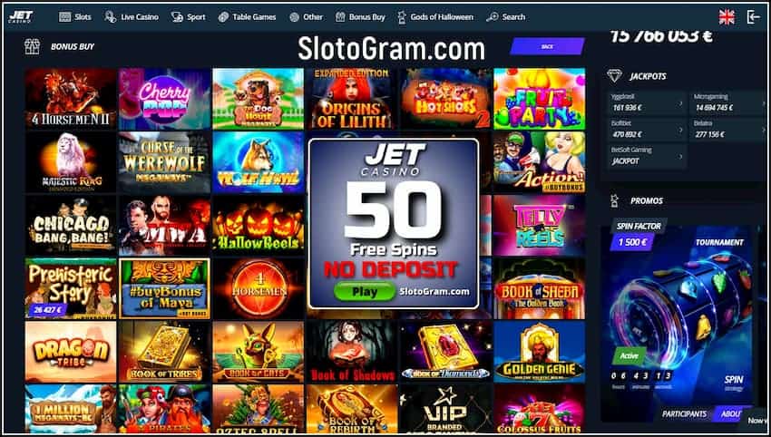 Слоты с покупкой бонуса в казино Jet для сайта SlotoGram.com есть на фото.