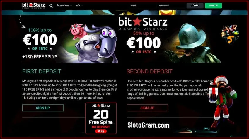 Бонуси за први и други депозит у казину Bitstarz Онлине SlotoGram постоји фотографија!