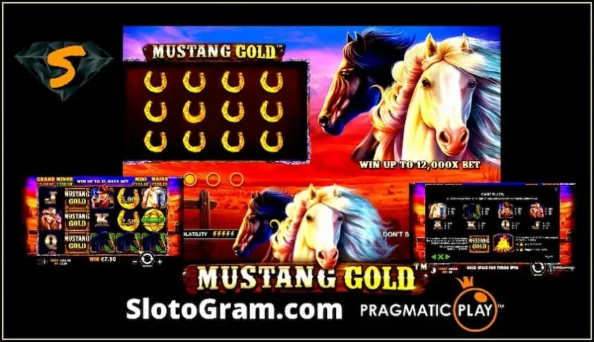 Популярен слот Mustang Gold от доставчик Pragmatic Play има снимка.