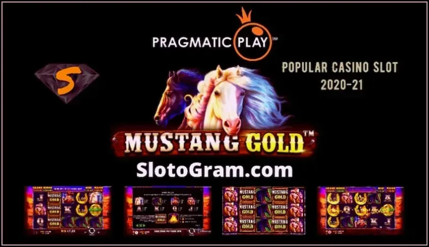 スロット Mustang Gold (Pragmatic Play 2024): レビューと特典は写真にあります。