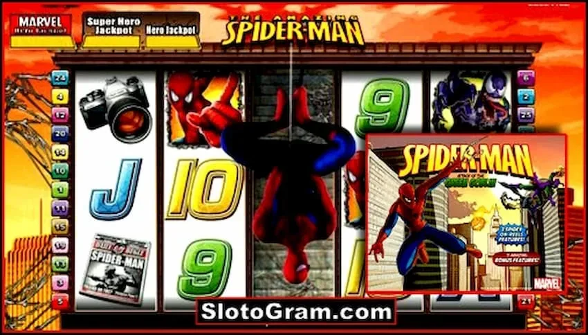 Der Signature-Slot des Spider-Man-Casinos zeigt, wie man an Spielautomaten gewinnt. Weitere Informationen finden Sie auf dem Foto.