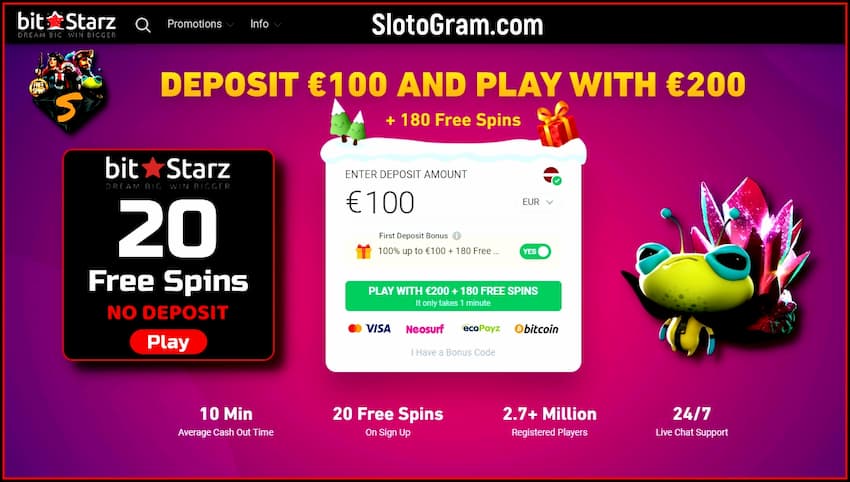 Обзор Казино Bitstarz (2021) 20 Вращений Без Депозита есть на фото.