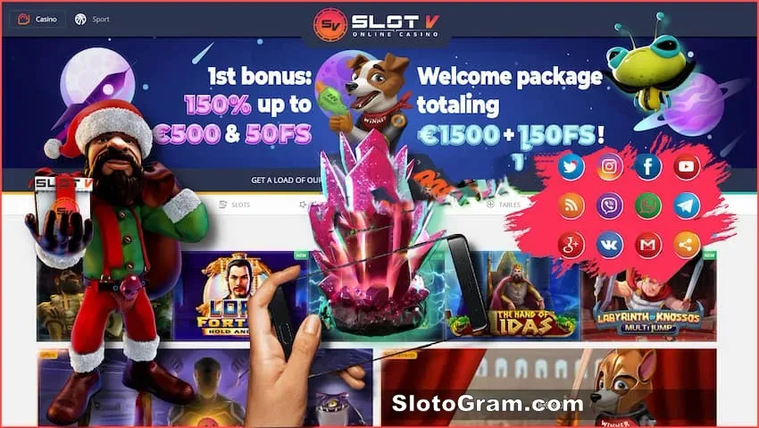 Регистрация на сайте онлайн-казино Slot V есть на фото.