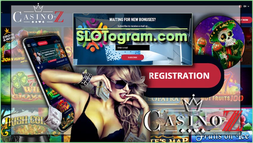 Регистрация в Casino-Z есть на фото.