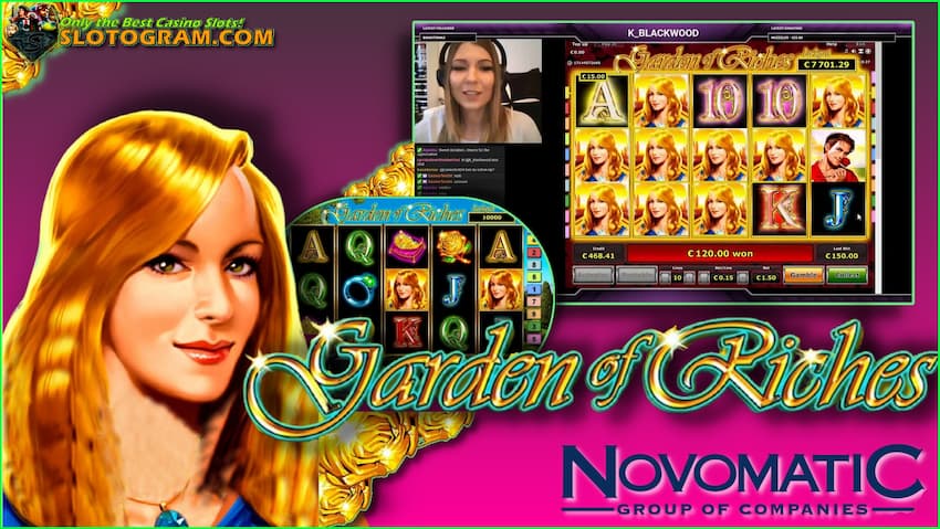 Игровой Автомат Garden Of Riches от провайдера Novomatic (Greentube) на фото есть