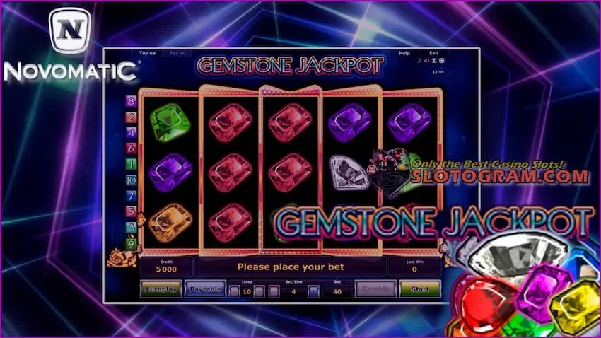 Gemstone Jackpot является жемчужиной для искателей сокровищ SlotoGram.com Novomatic на фото есть