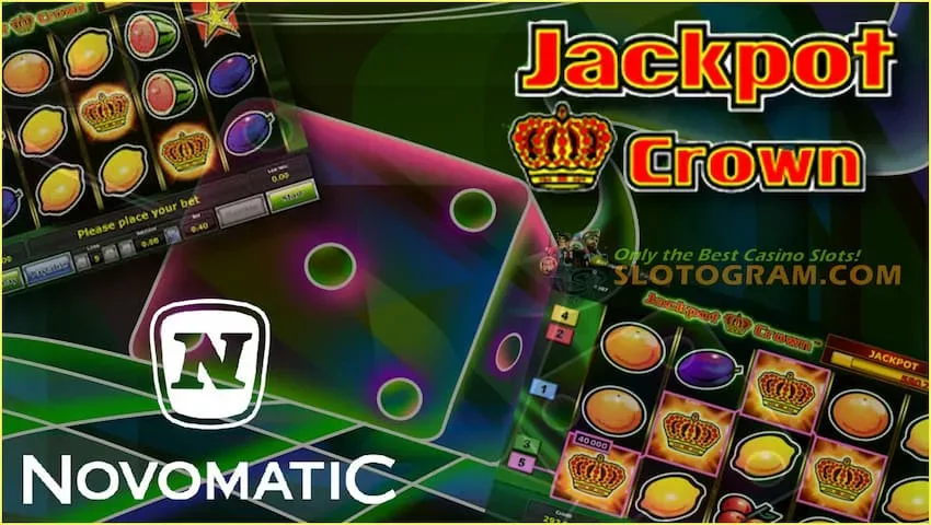 Пятибарабанный и пятилинейный игровой автомат Jackpot Crown SlotoGram.com Novomatic на фото есть