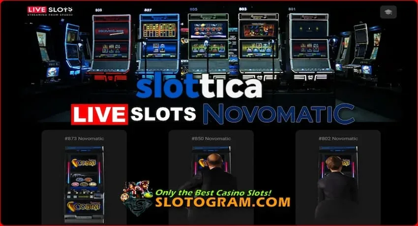 Настоящий Живой Novomatic в казино Slottica на портале SlotoGram.com есть на фото.