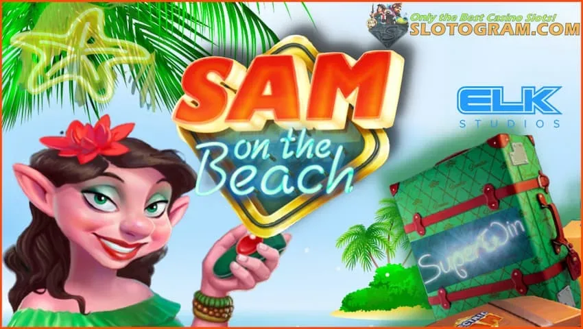 Слот Sam on the Beach от провайдера Elk Studios дарит игрокам потрясающий заряд энергии на сайте Slotogram.com на фото есть