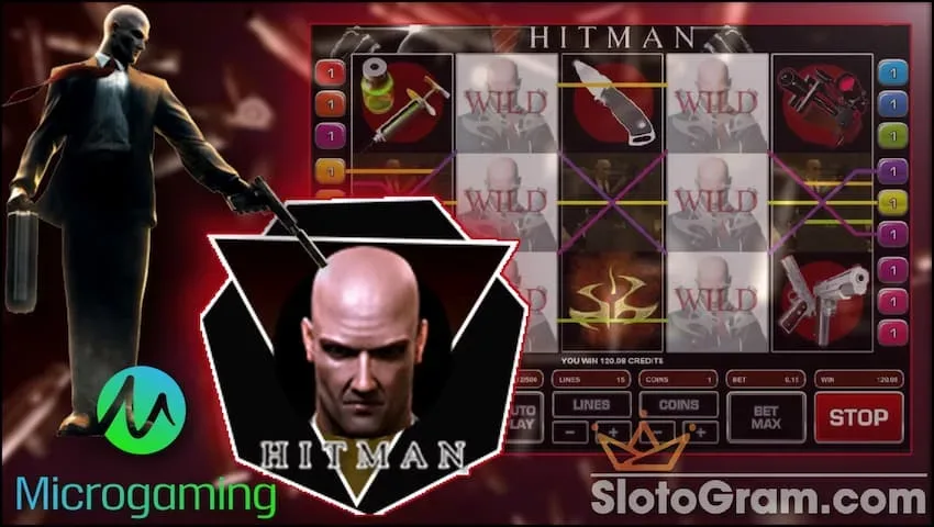 게임 릴 슬롯 Hitman 이 사진에있는 두 개의 보너스 라운드와 많은 프리 스핀 모드가 부여됩니다.
