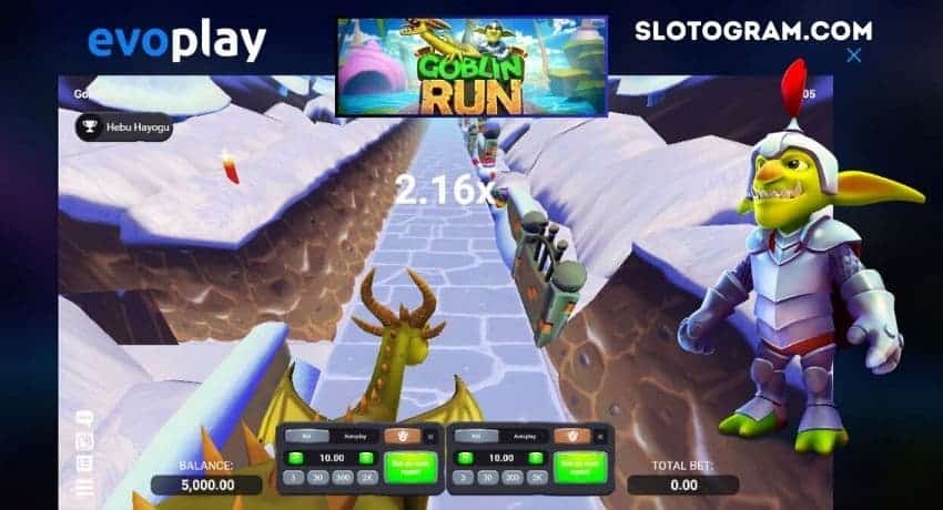 Краш игра Goblin Run от Evoplay из серии краш слотов в онлайн казино представлена на данном снимке.