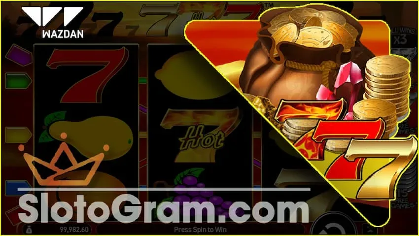 Hot 777 создан по образцу традиционных игровых автоматов на сайте Slotogram.com на фото есть