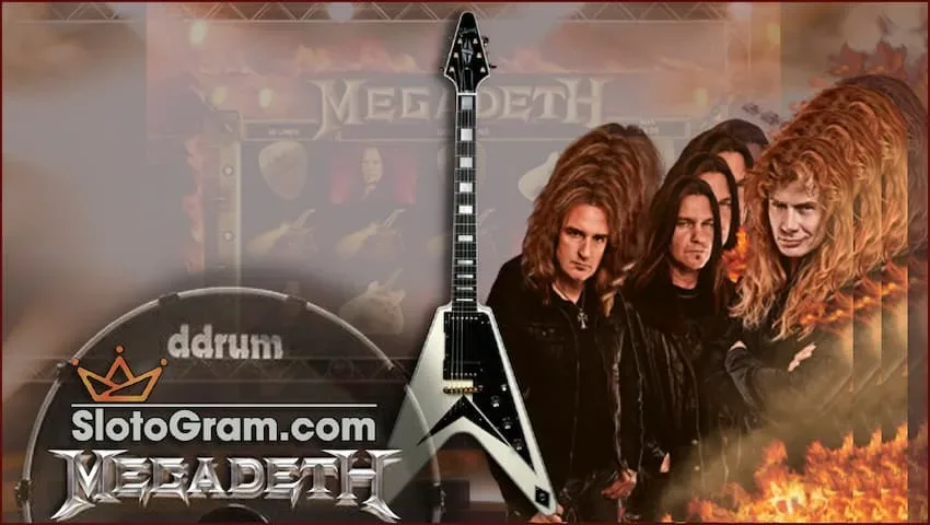 Игровой Автомат Megadeth имеет пяти барабанную систему и 40 активных призовых линий на сайте Slotogram.com на фото есть