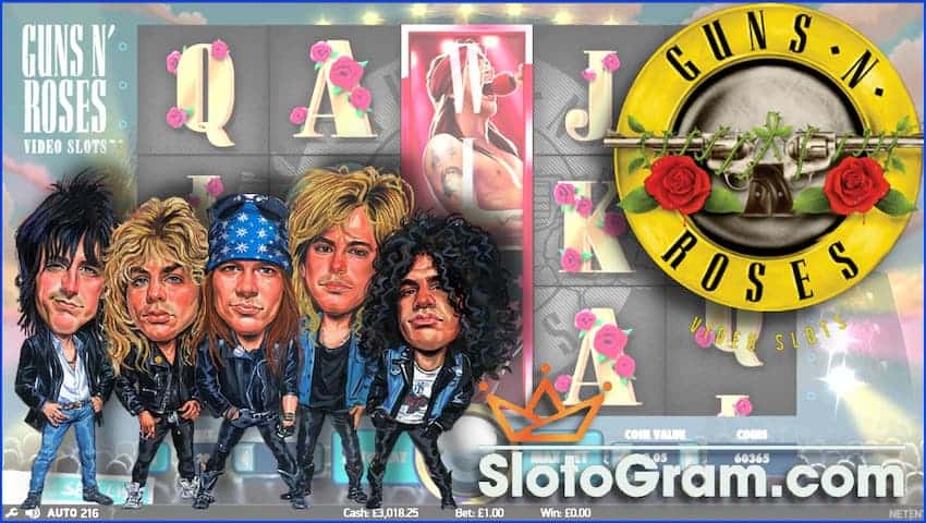 Во время игры поклонники легендарной группы могут включить песни Guns N ’Roses на сайте Slotogram.com на фото есть