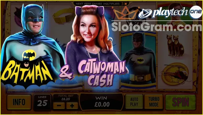 Игровой Автомат Batman & Catwoman Cash содержит множество режимов бесплатных вращений на сайте Slotogram.com на фото есть