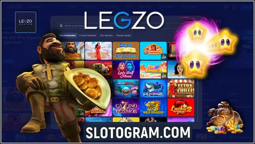 Bonus fără depunere la noul cazinou LEGZO on-line SLOTOGRAM.COM pe poza.