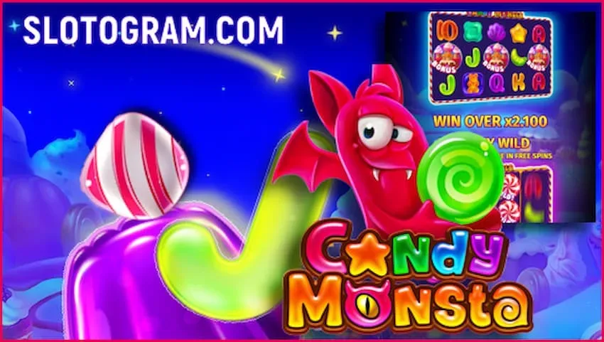Бонус без депозита по промо коду PLAYBEST в слоте Candy Monstra на фото.