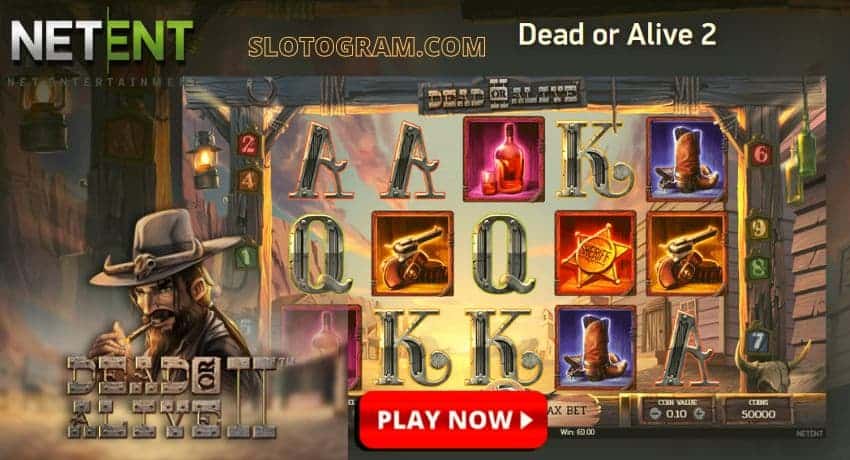 Nuovo slot Dead or Alive 2 dallo sviluppatore NETENT sull'immagine.