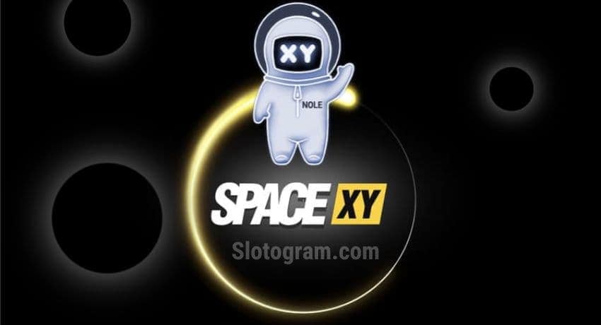 Скриншот краш игры SPACE XY от BGaming для онлайн-казино, демонстрирующий интерфейс игры и текущий размер ставки.