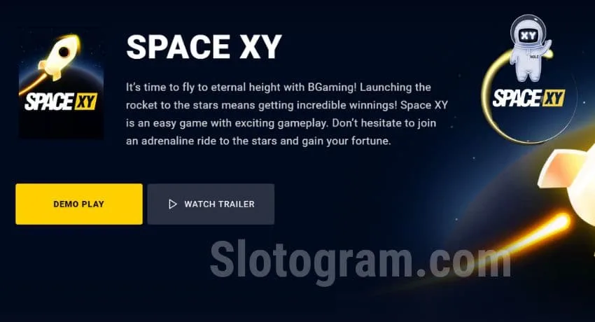 Обзор слота на космическую тематику SPACE XY, с изображением звезд, планет и астероидов, парящих в космосе.