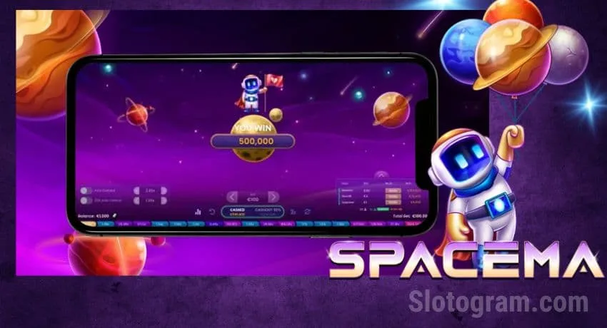  Снимок экрана игры SPACEMAN на мобильном устройстве
