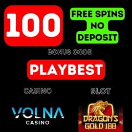 Ontvang 100 gratis spins zonder aanbetaling bij het casino VOLNA Voor registratie (bonuscode PLAYBEST)