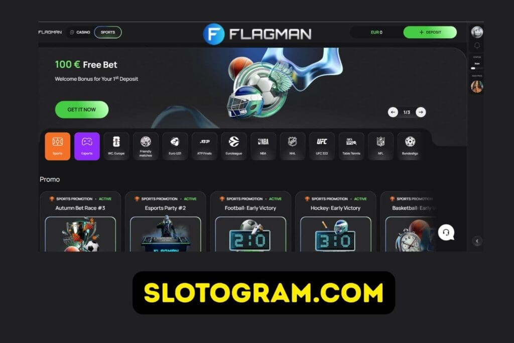 Бонусы на ставках на спорт в казино Flagman.