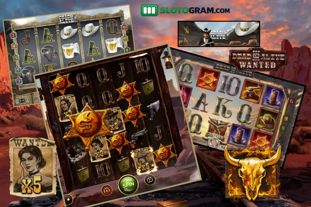 Слот Dead or Alive 3 Wanted от NetEnt — баннер игры в стиле Дикого Запада